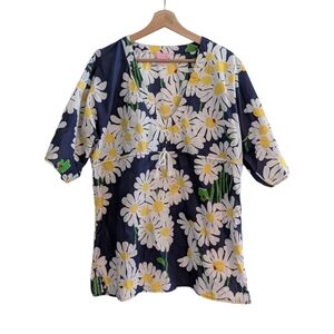 Lilly Pulitzer Daisy Print Kimono Sleeve Tunic Top